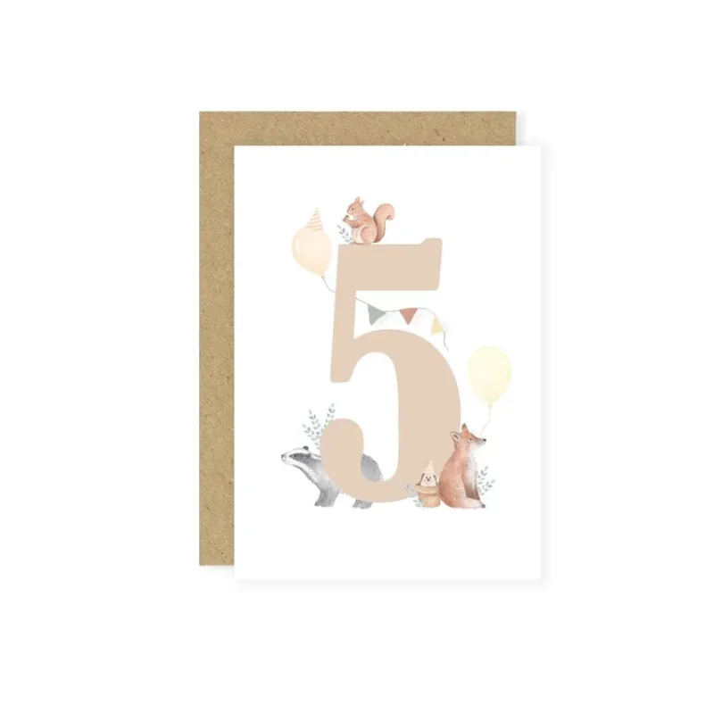 5th birthday card for little rogues fun quirky design