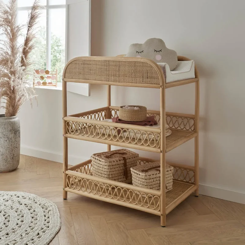 aria rattan changing table by cuddleco durable stylish