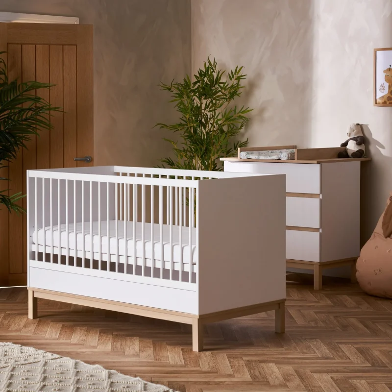 astrid 2 piece white room set by obaby premium nursery furniture