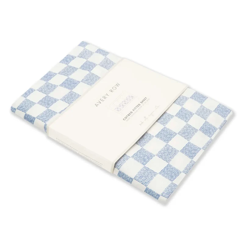 avery row cot bed fitted sheet waves design