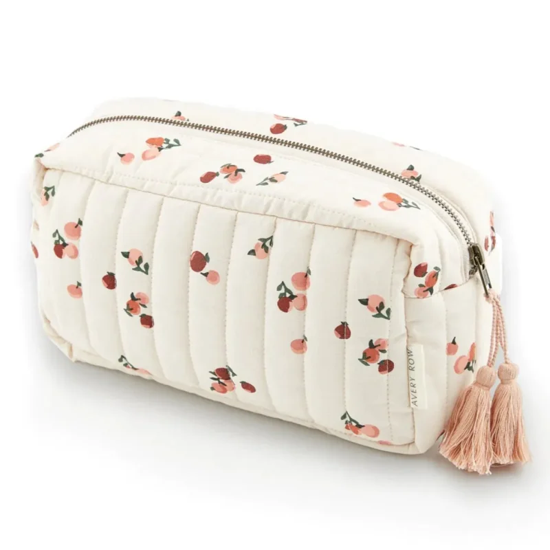 avery row peaches wash bag premium travel essential