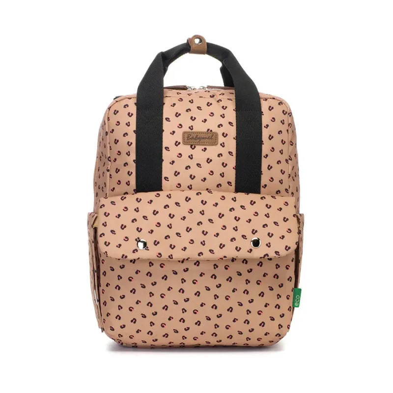 babymel georgi eco backpack caramel leopard