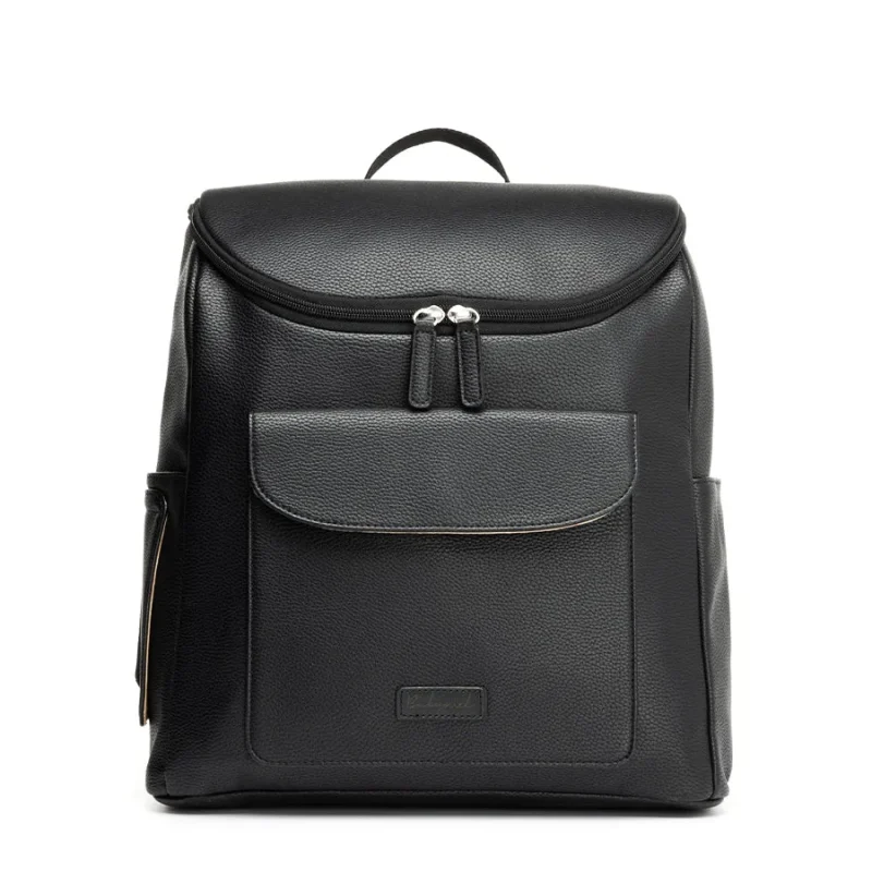 babymel lennox vegan leather backpack black