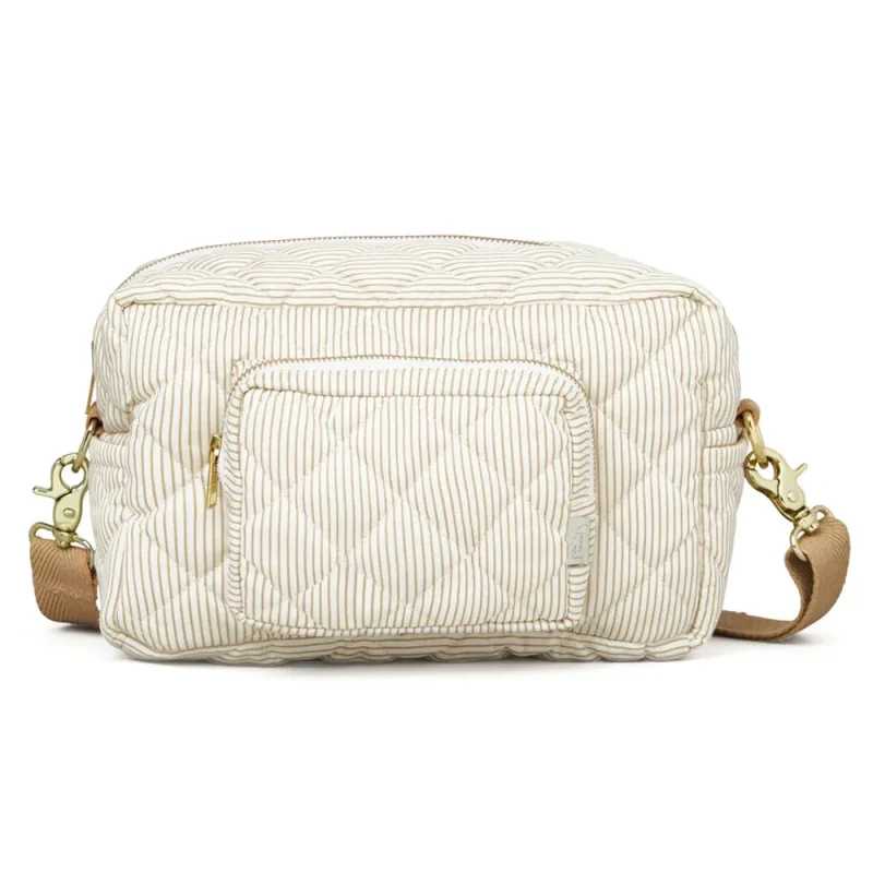 cam cam copenhagen classic camel stripe small changing bag