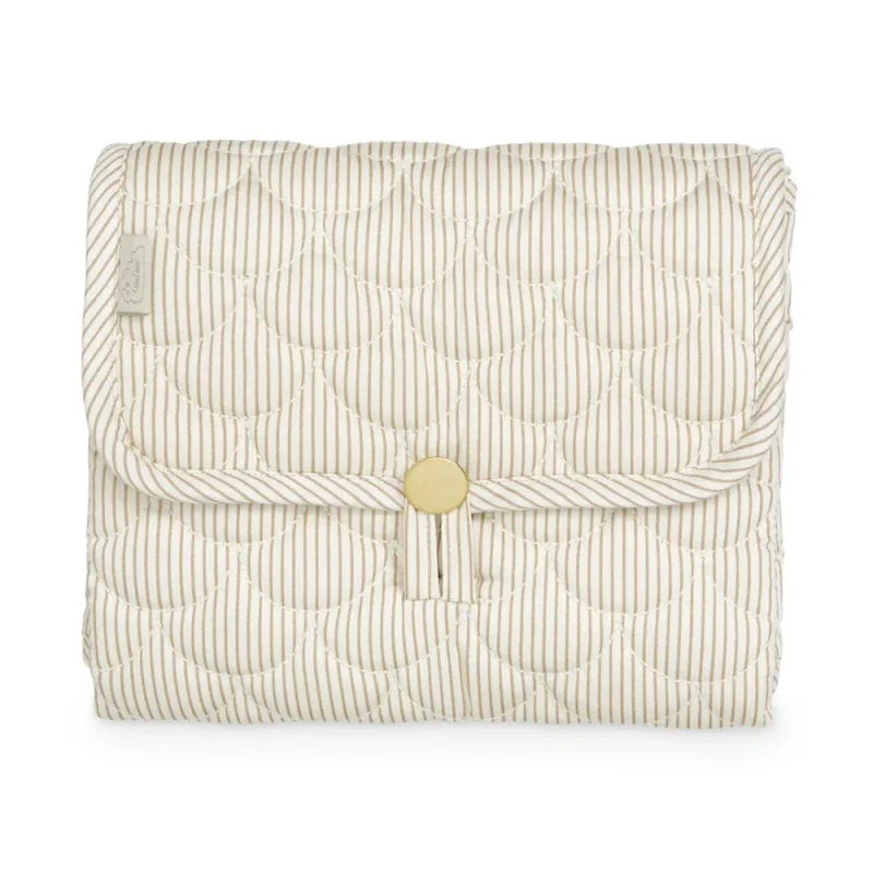 cam cam copenhagen quilted changing mat classic stripe camel