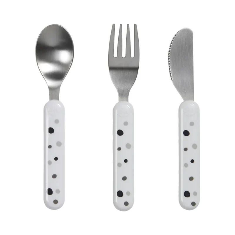 dreamy dots white cutlery set by done by deer