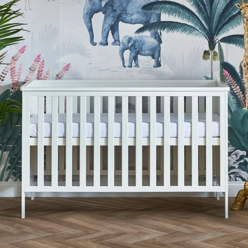 evie white cot bed by obaby perfect for newborns scaled