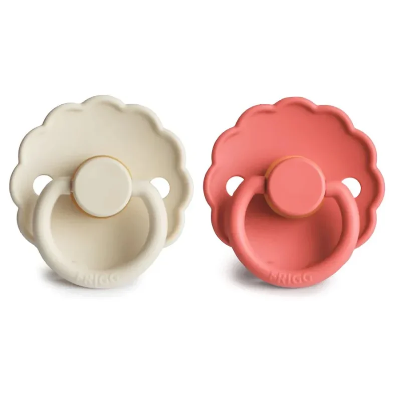 frigg daisy 2 pack latex pacifiers cream poppy size 1