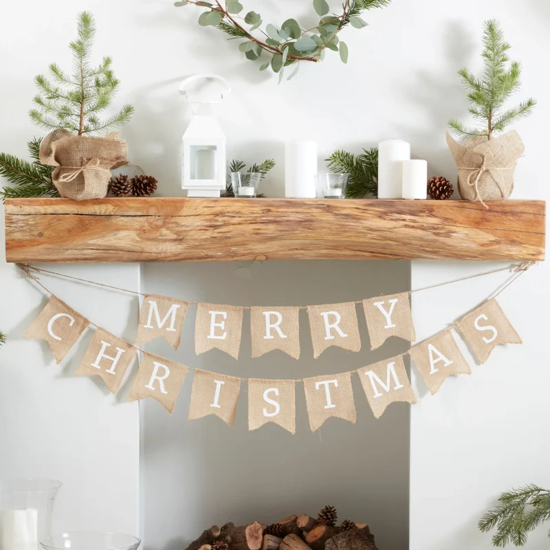 ginger ray hessian burlap merry christmas bunting