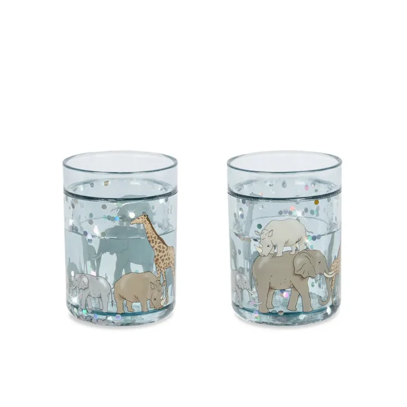 glitter safari cups 2 pack by konges slojd