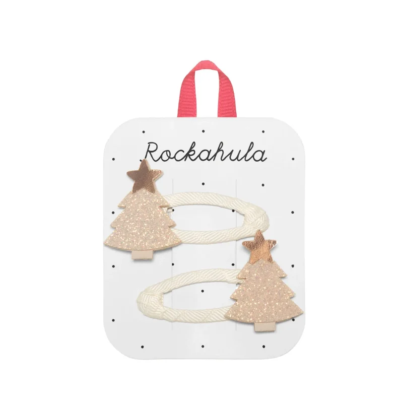 golden christmas tree snap clips by rockahula