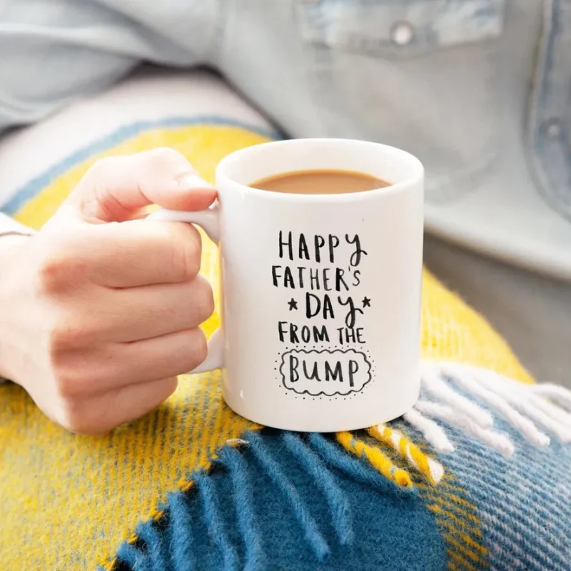 happy father s day mug gift from baby bump