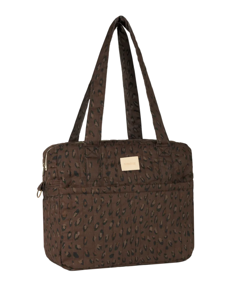 hyde park waterproof stroller bag in leonie brown nobodinoz