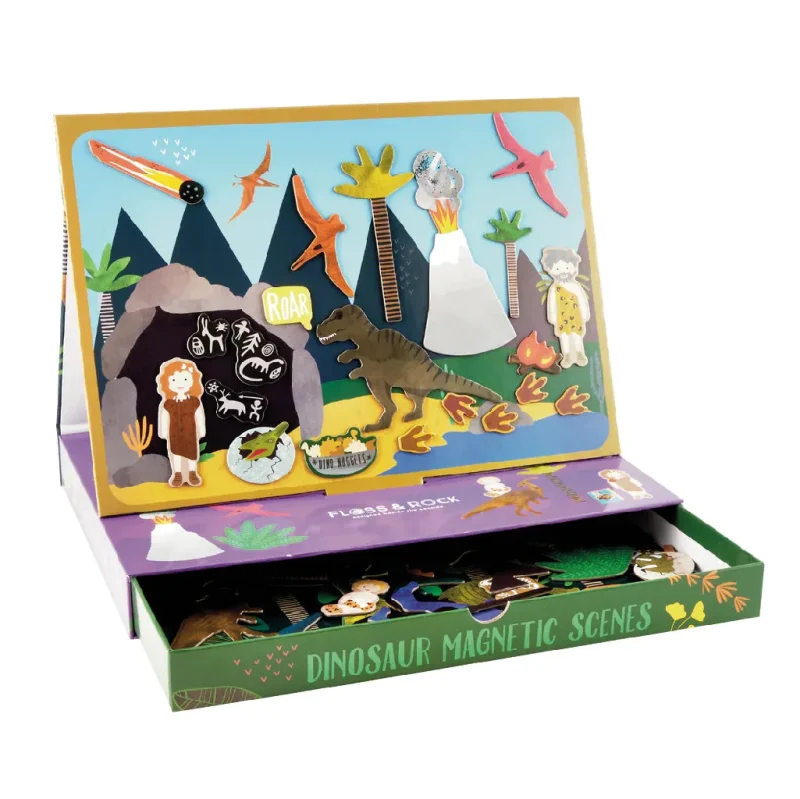 interactive dinosaur magnetic play scene by floss rock