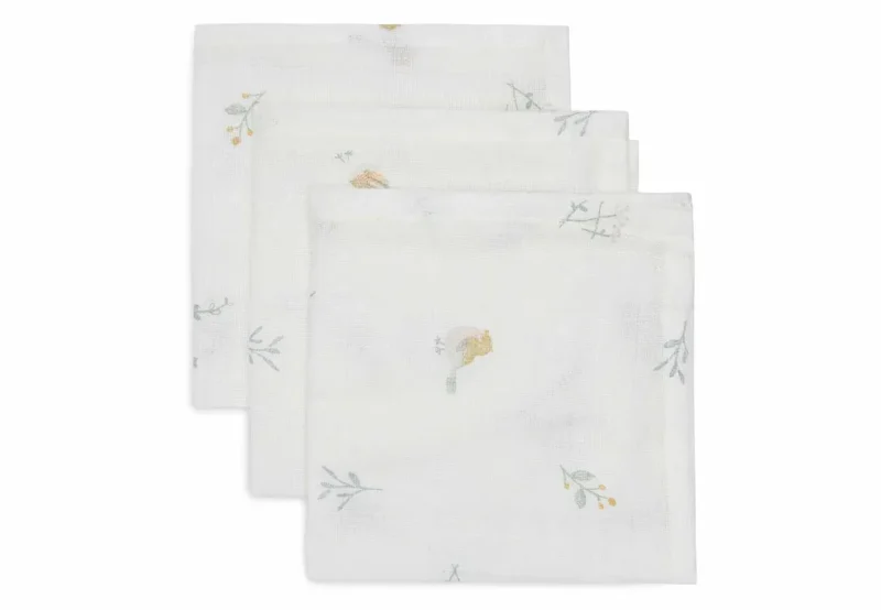 jollein 3 pack muslin bird mouth cloths