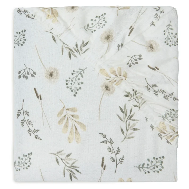 jollein 60x120cm wild flowers fitted sheet