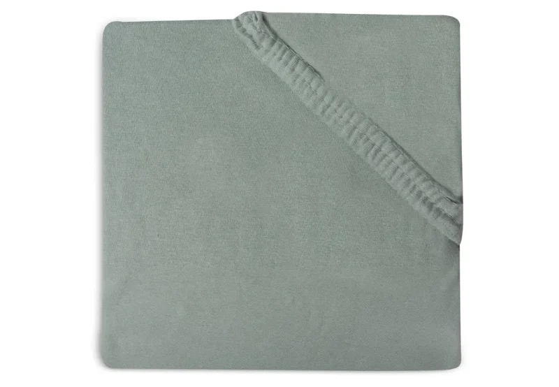 jollein ash green jersey fitted sheet