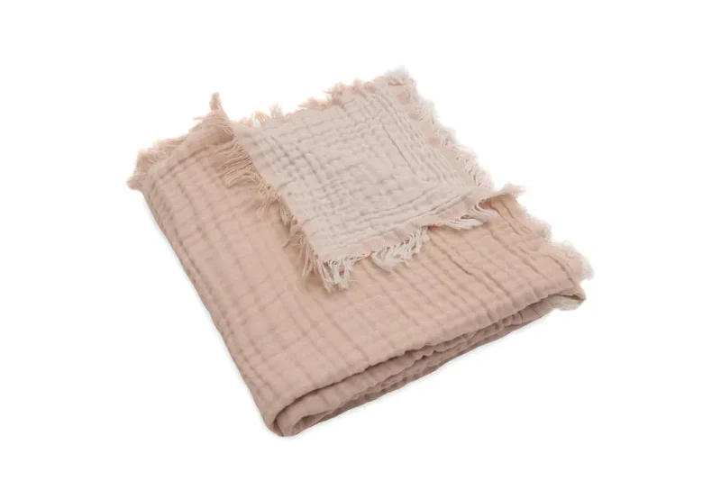 jollein fringe moonstone ivory cot blanket soft cozy baby blanket