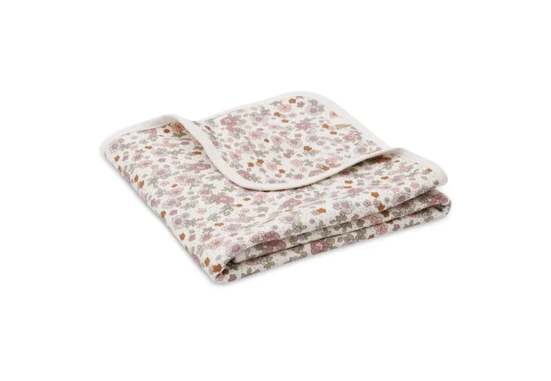 jollein jersey cradle blanket retro flower design