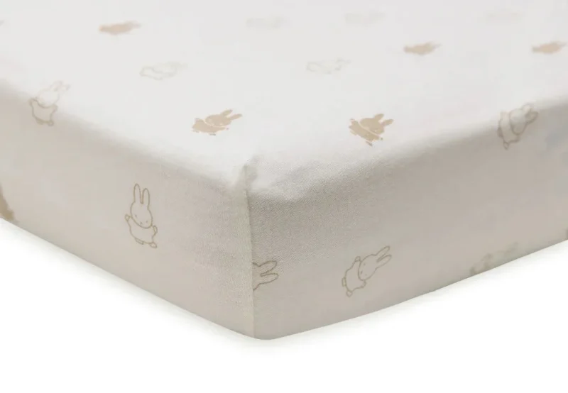 jollein miffy nougat 60x120cm fitted sheet