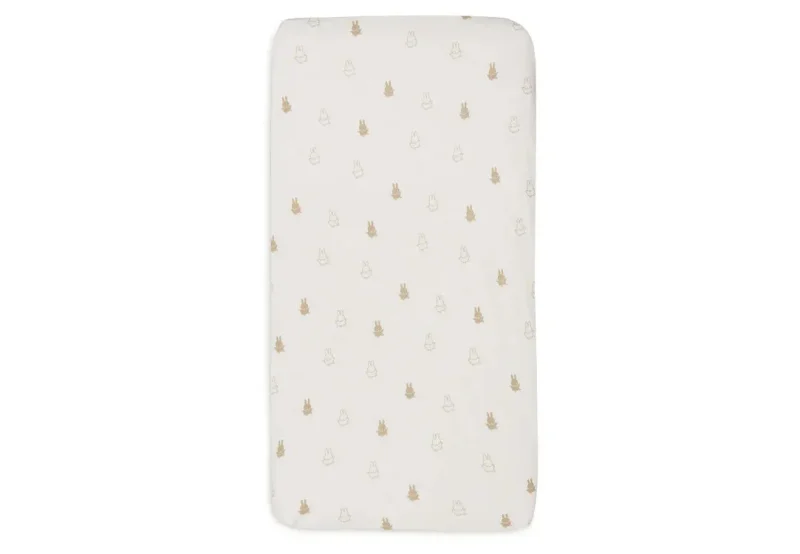 jollein miffy nougat fitted sheet 40 50 x 80 90cm