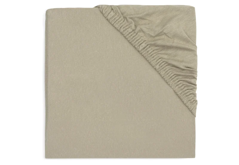 jollein olive green jersey fitted sheet 70x140 75x150cm scaled