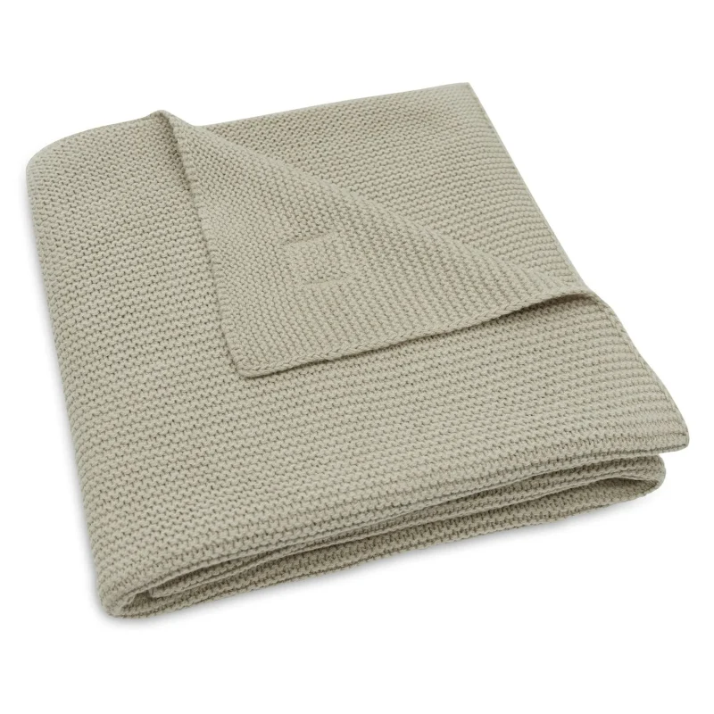 jollein olive green knit cradle blanket