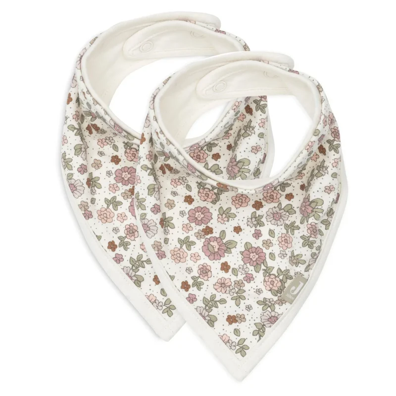 jollein retro floral bandana bibs 2 pack