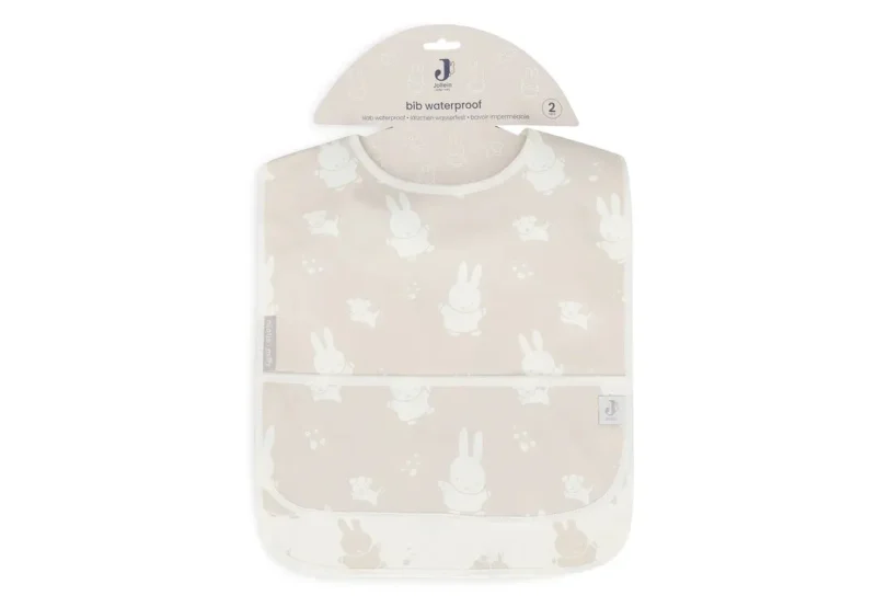 jollein waterproof bibs miffy snuffy nougat 2 pack