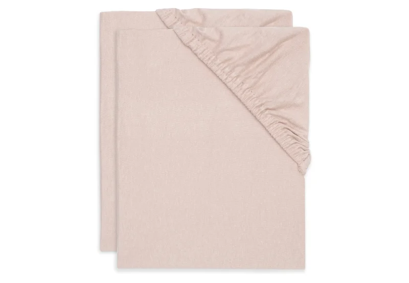 jollein wild rose jersey fitted sheets 60x120cm 2 pack scaled