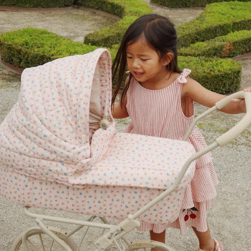 konges slojd bloomie blush doll pram soft playful pushchair for dolls scaled