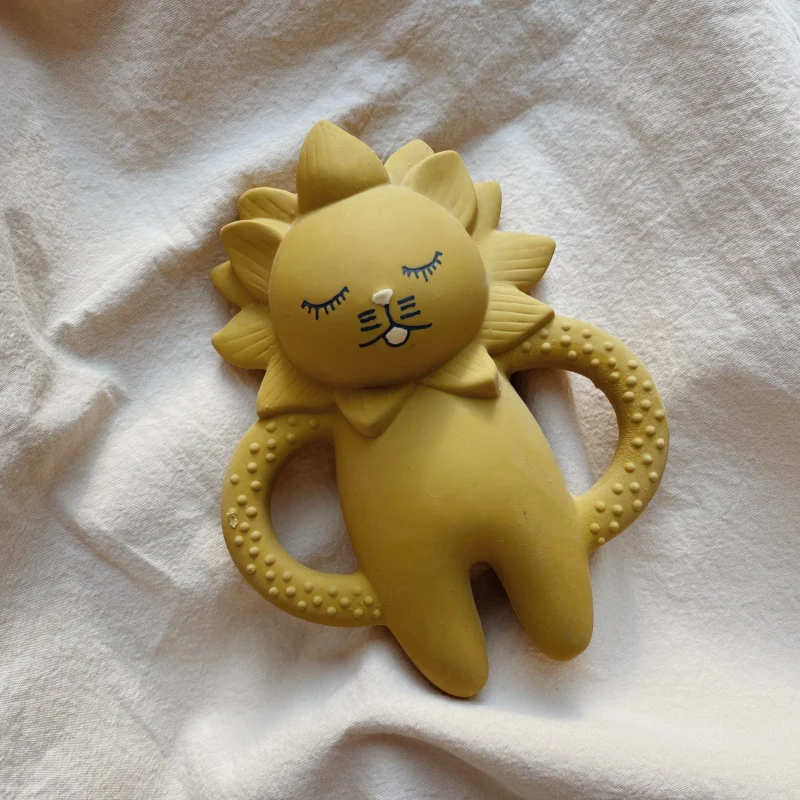 konges slojd lion teeth soother natural chew toy for babies scaled