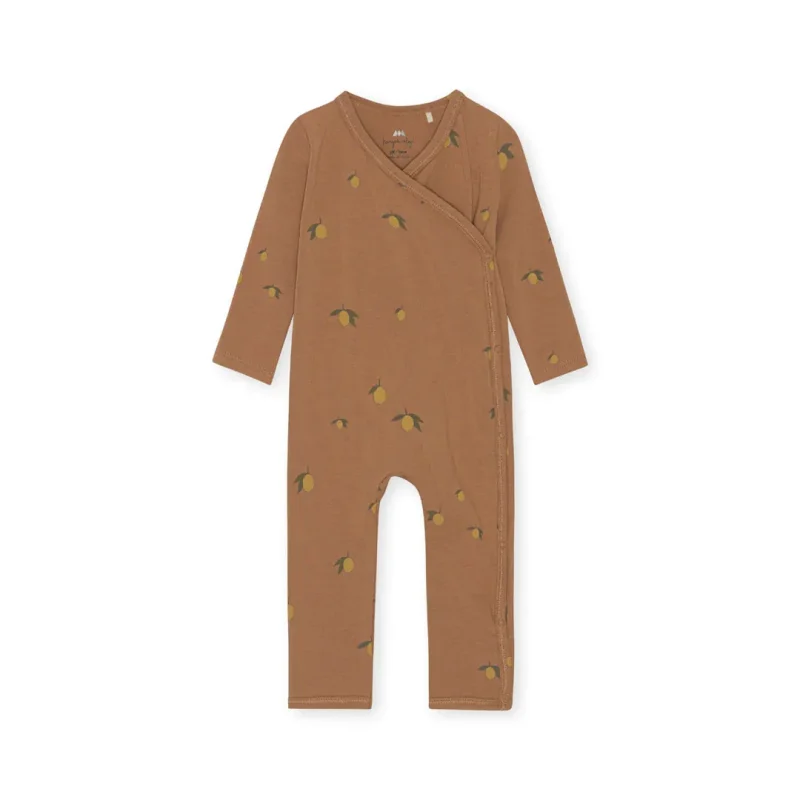 konges slojd newborn lemon brown onesie easy return