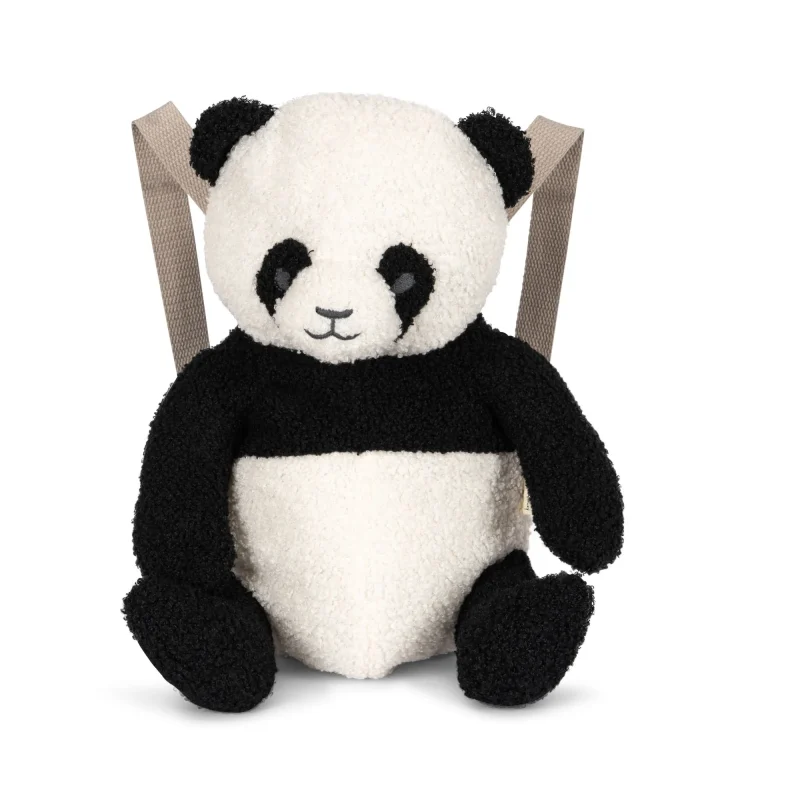 konges slojd teddy panda backpack off white