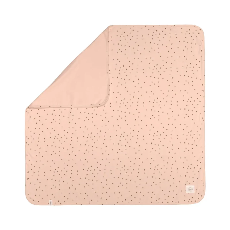 lassig interlock blanket powder pink dots easy return