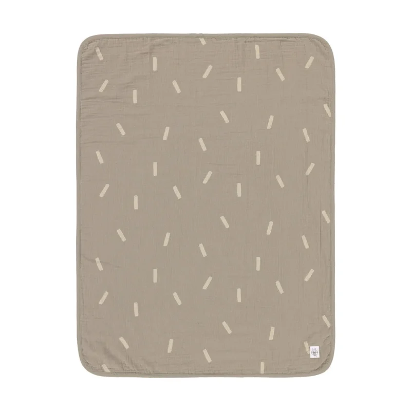 lassig speckled olive muslin blanket