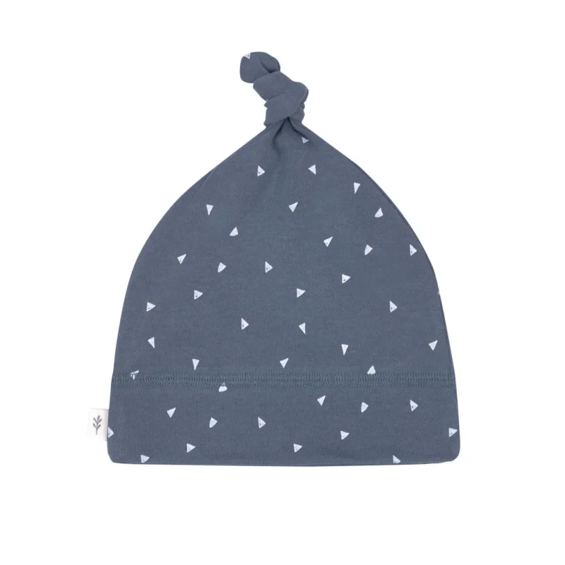 lassig triangle blue baby beanie comfortable trendy headwear