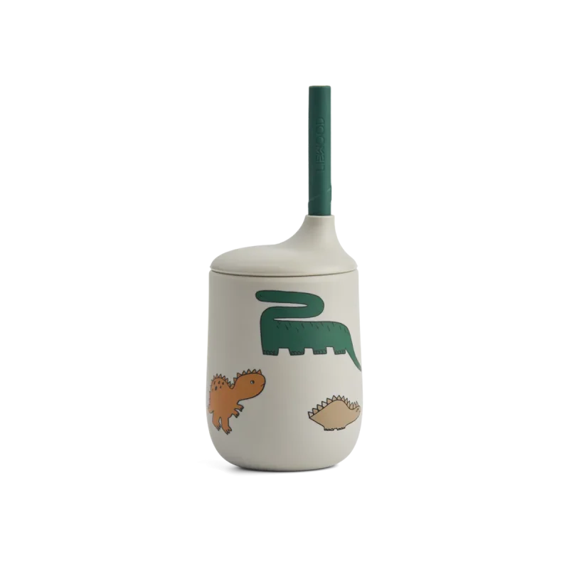 liewood ellis dinosaur sippy cup mist