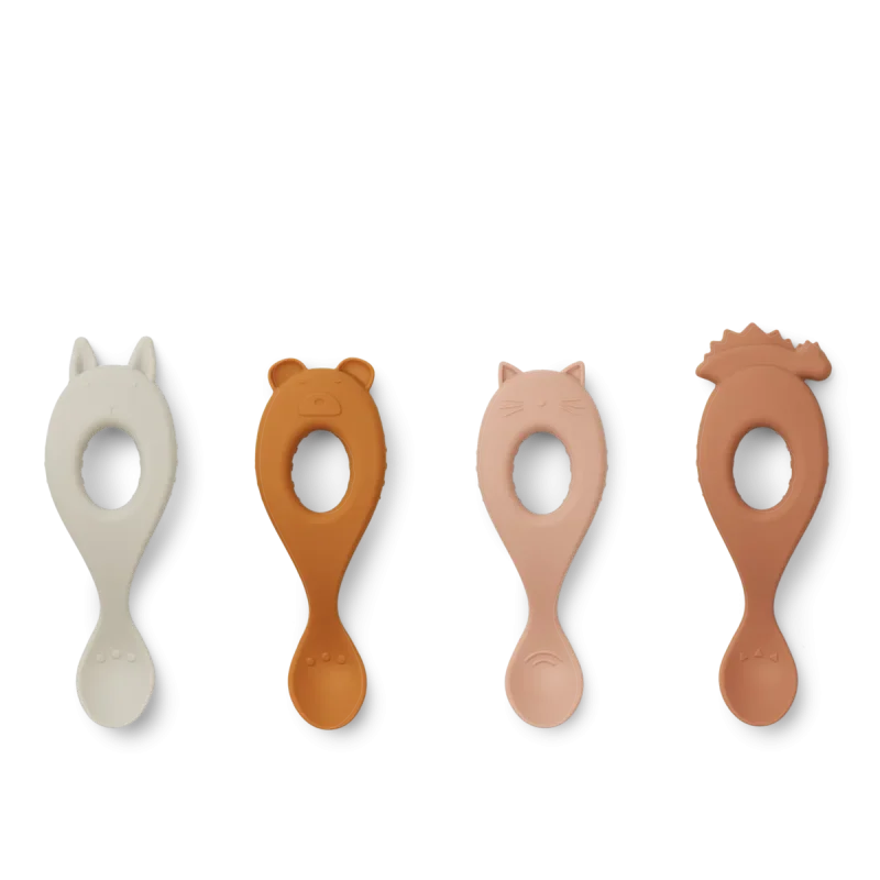 liewood liva rose mix silicone spoons 4 pack