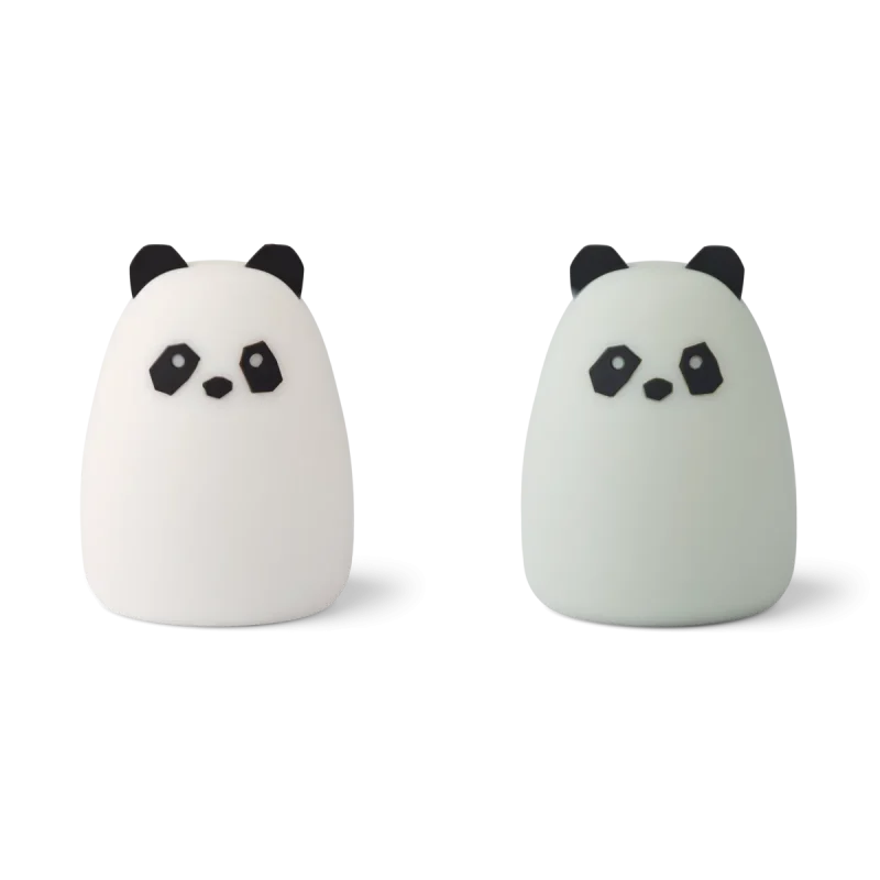 liewood panda night lights creme blue 2 pack