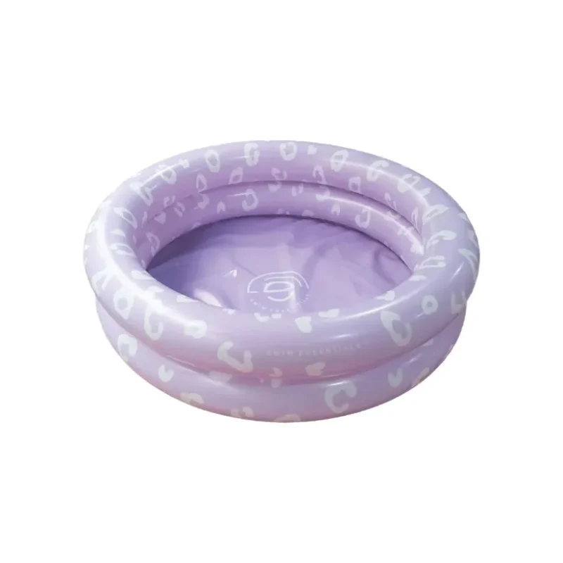 lilac leopard inflatable pool 100cm swim essentials