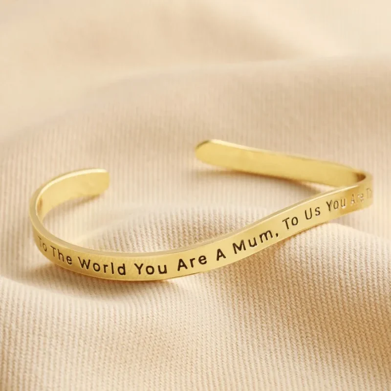 lisa angel adjustable gold bangle for moms meaningful gift