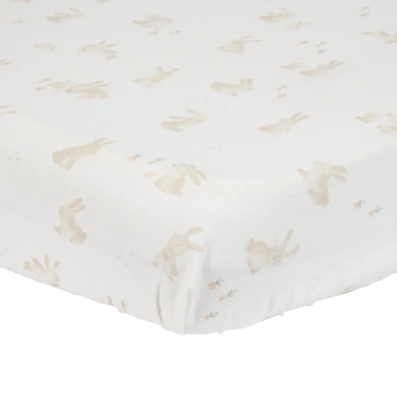 little dutch baby bunny fitted cot sheet soft durable scaled