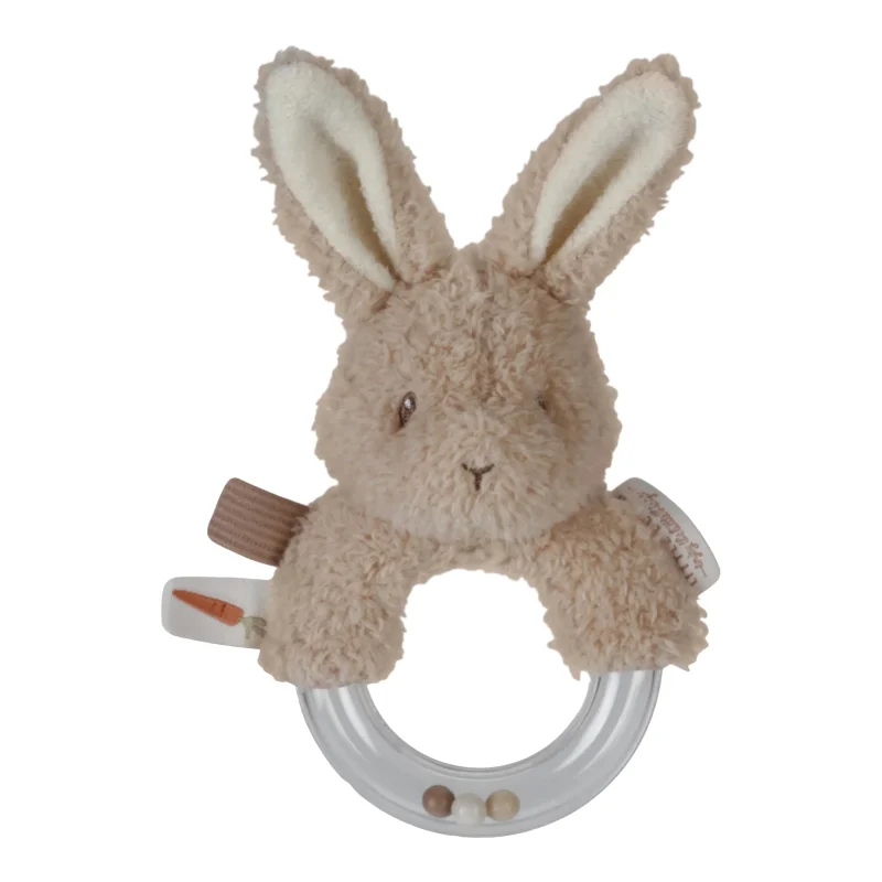 little dutch bunny ring rattle for babies scaled