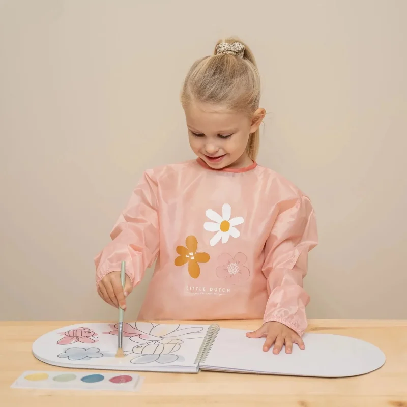 little dutch pink floral craft apron