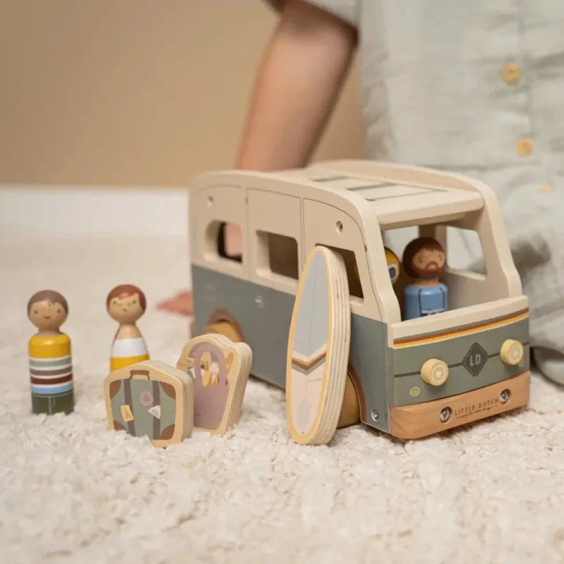 little dutch vintage campervan toy fsc certified