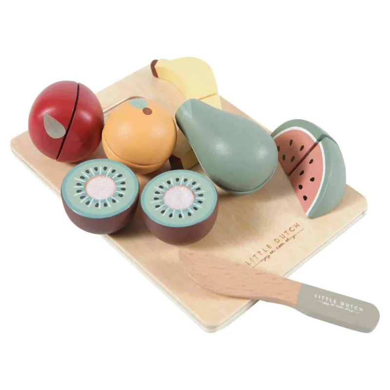 little dutch wooden cutting fruit toy