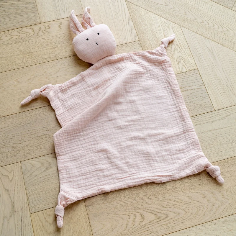 mabel fox bunny comforter blush pink cozy soft comfort scaled