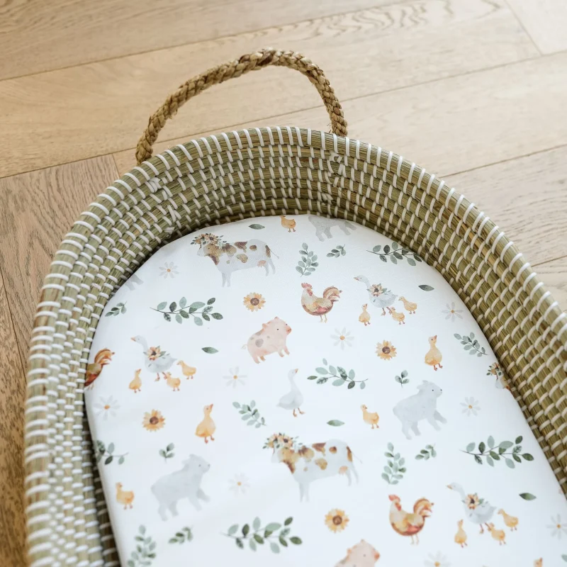 mabel fox farmyard basket changing mat easy returns