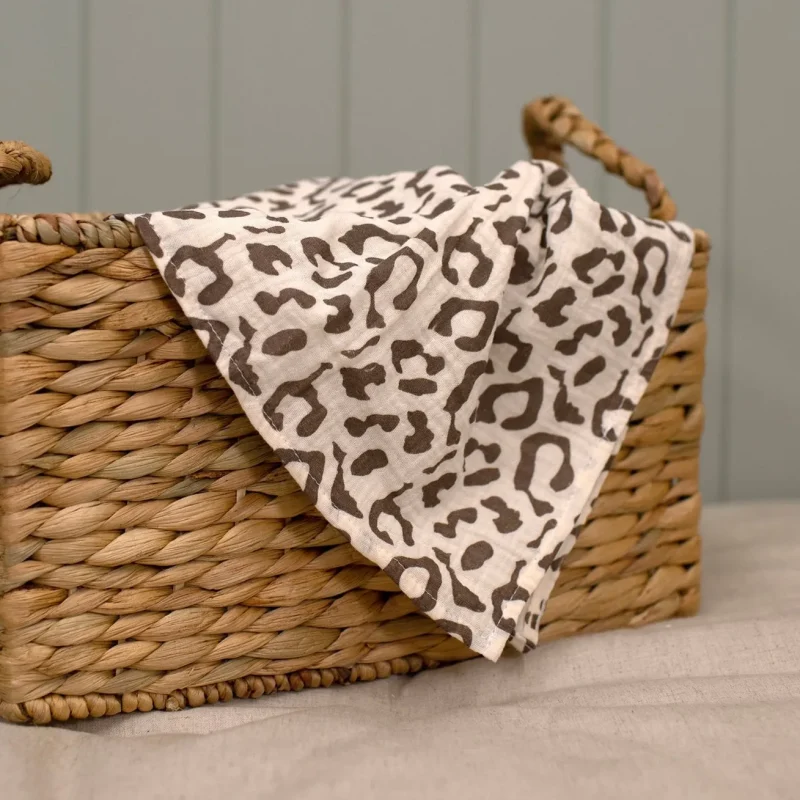 mabel fox leopard cotton muslin cloth